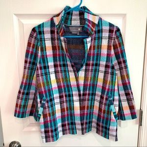 Anthropologie bright colorful‎ soft blazer jacket